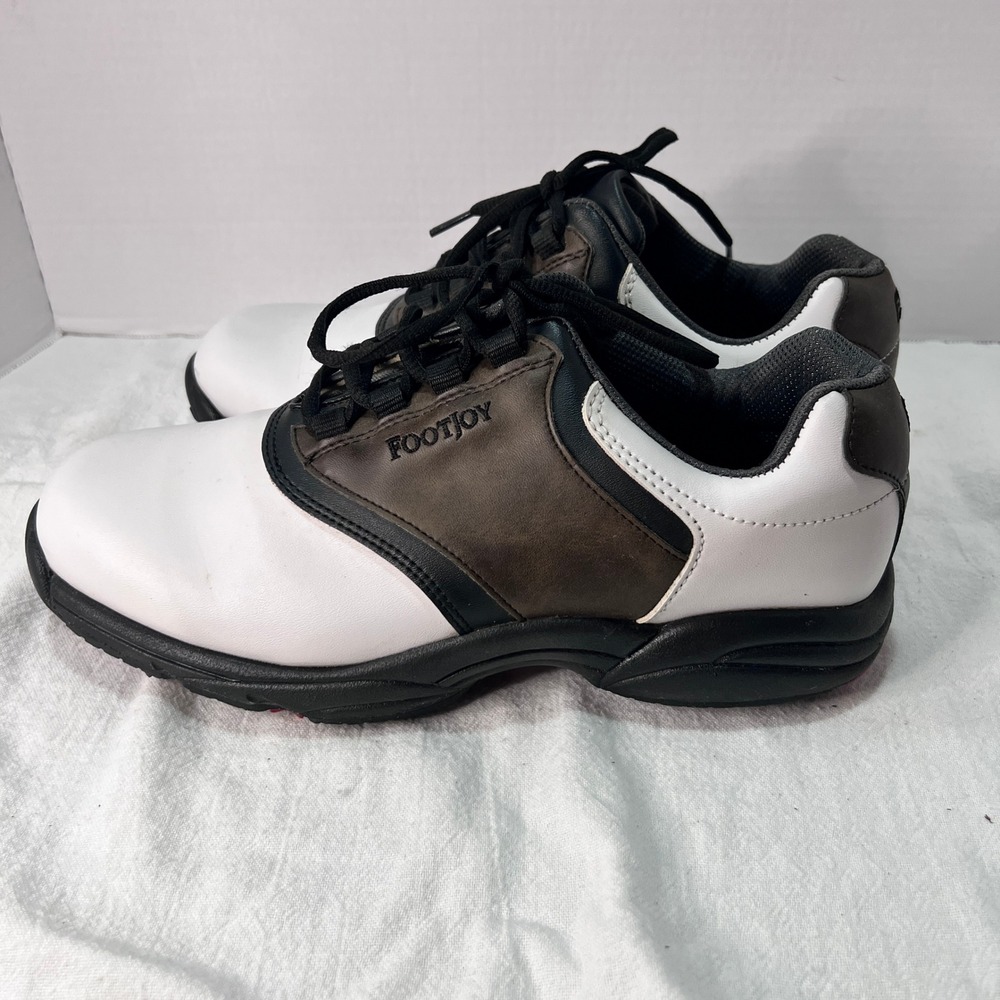 FootJoy GreenJoys Men's Size 9M White Brown Golf Shoes Saddle Oxfords 45516